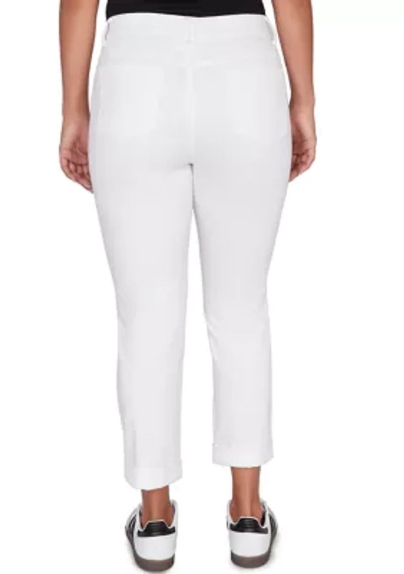 Petite Comfort Waist Stretch Denim White Girlfriend Jeans