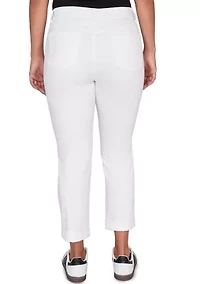 Petite Comfort Waist Stretch Denim White Girlfriend Jeans