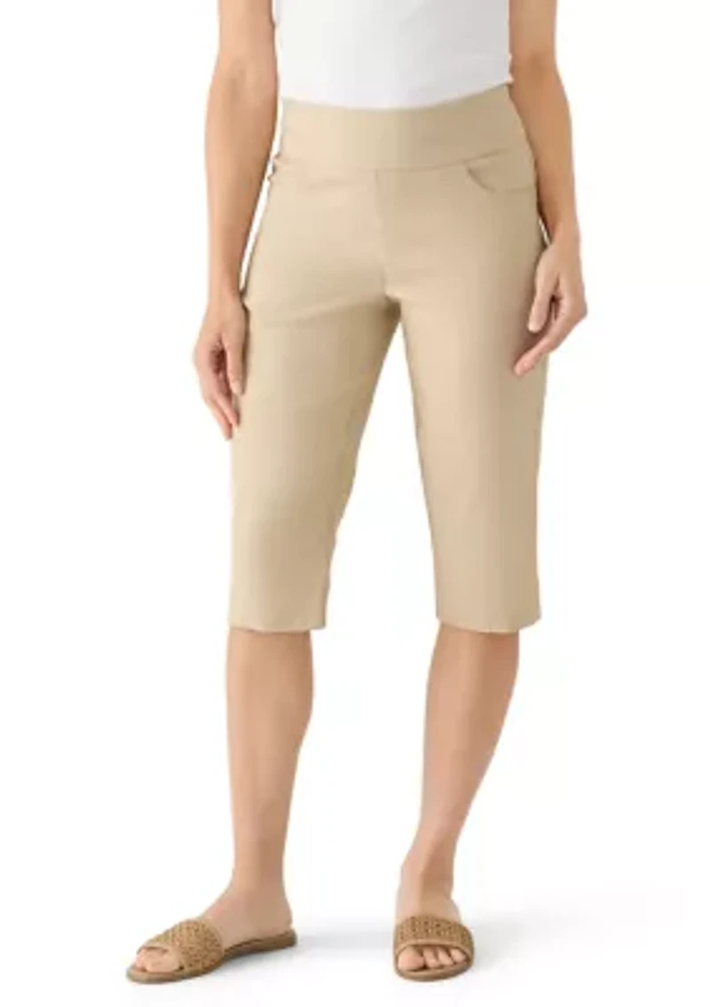 Petite Silky Tech Clamdigger Pants