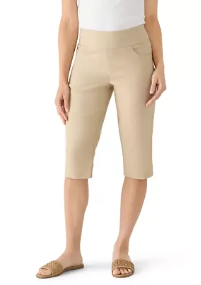 Petite Silky Tech Clamdigger Pants