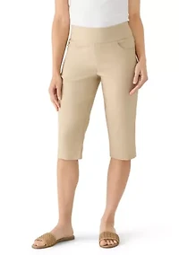Petite Silky Tech Clamdigger Pants
