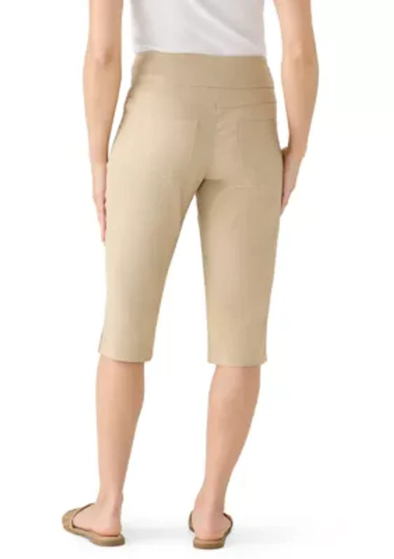 Petite Silky Tech Clamdigger Pants