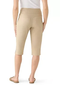 Petite Silky Tech Clamdigger Pants