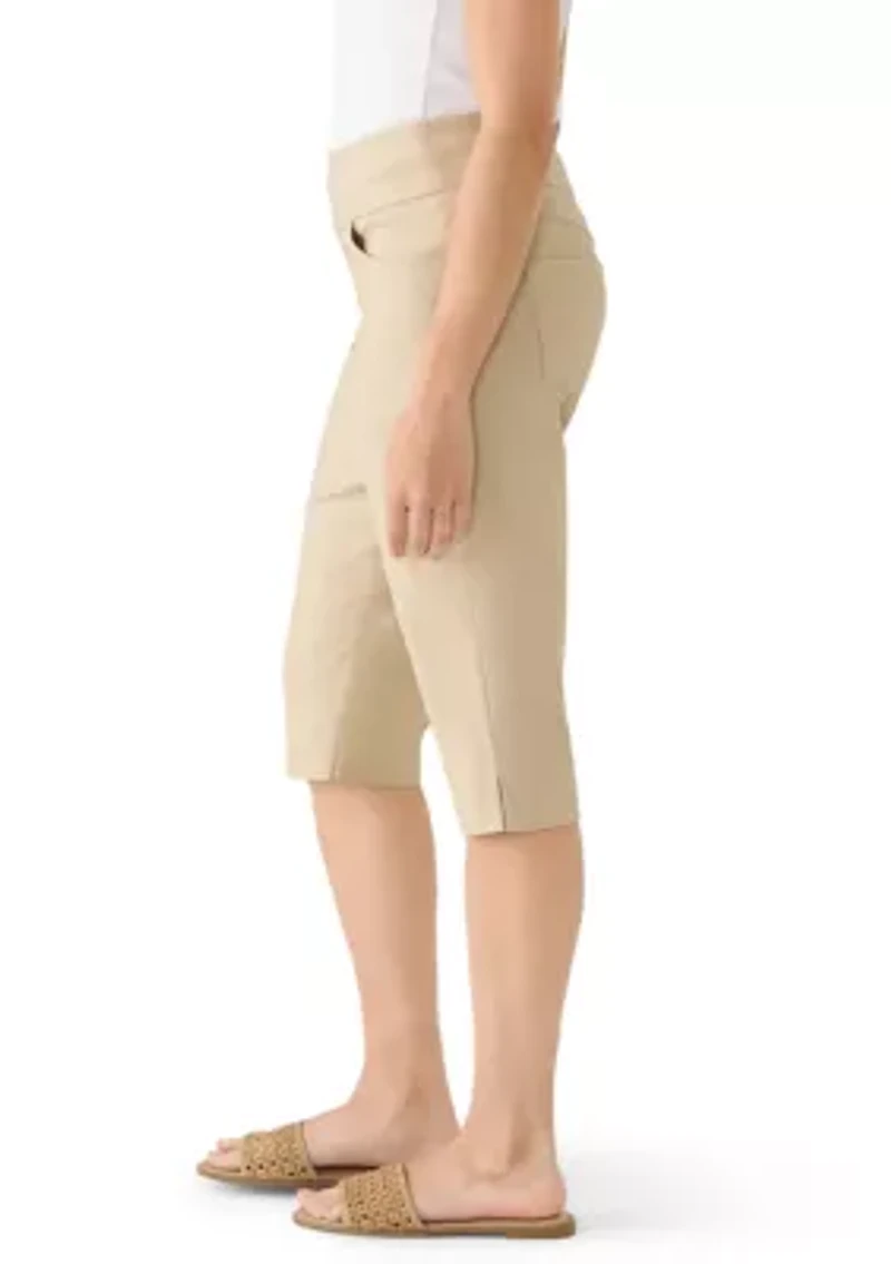Petite Silky Tech Clamdigger Pants