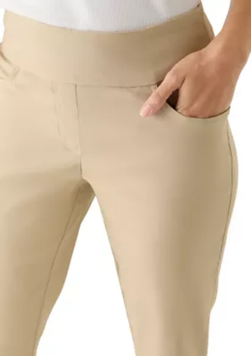 Petite Silky Tech Clamdigger Pants