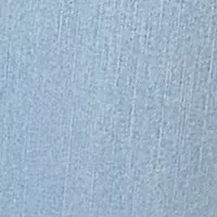 Petite Pull On Denim Capri Pants with Slit Hem