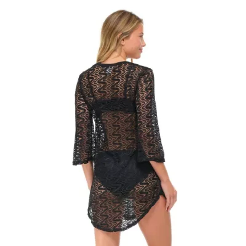 BOH14028 V-NECK BELL SLEEVE TUNIC