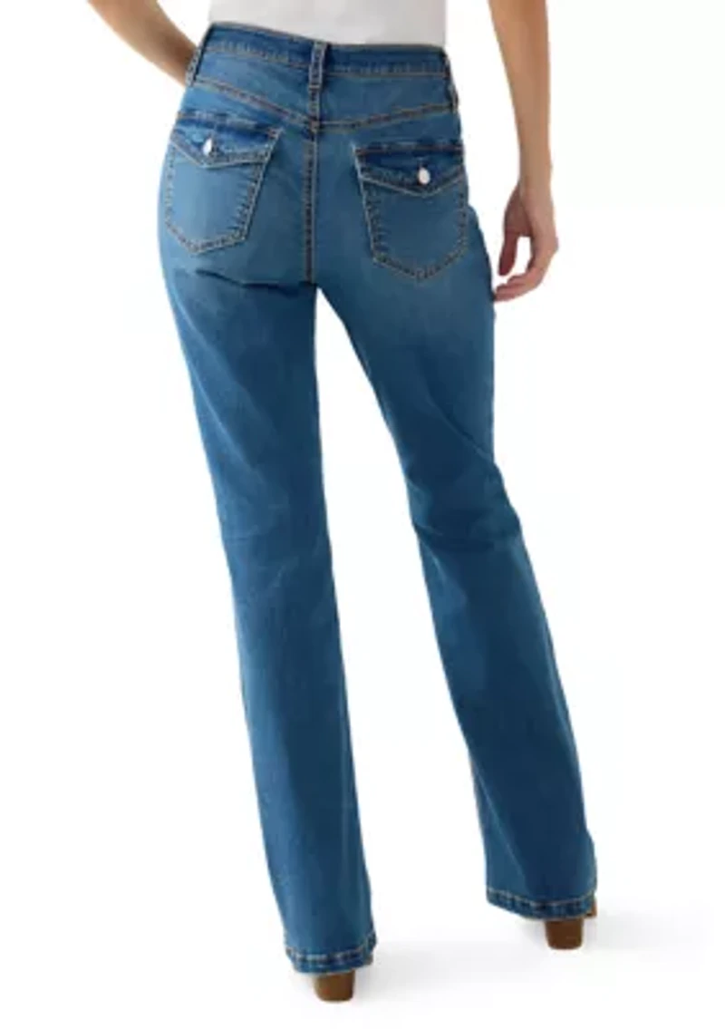 Women's Back Flap Boot Cut Jeans