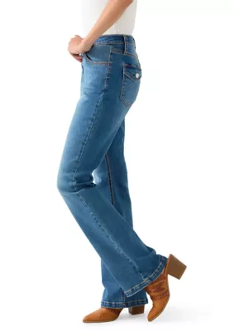 Women's Back Flap Boot Cut Jeans