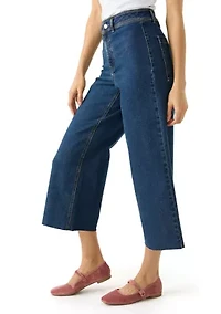 Women's Cropped Wide Leg Jeans