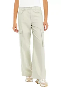 Juniors' Wide Leg Cargo Pants