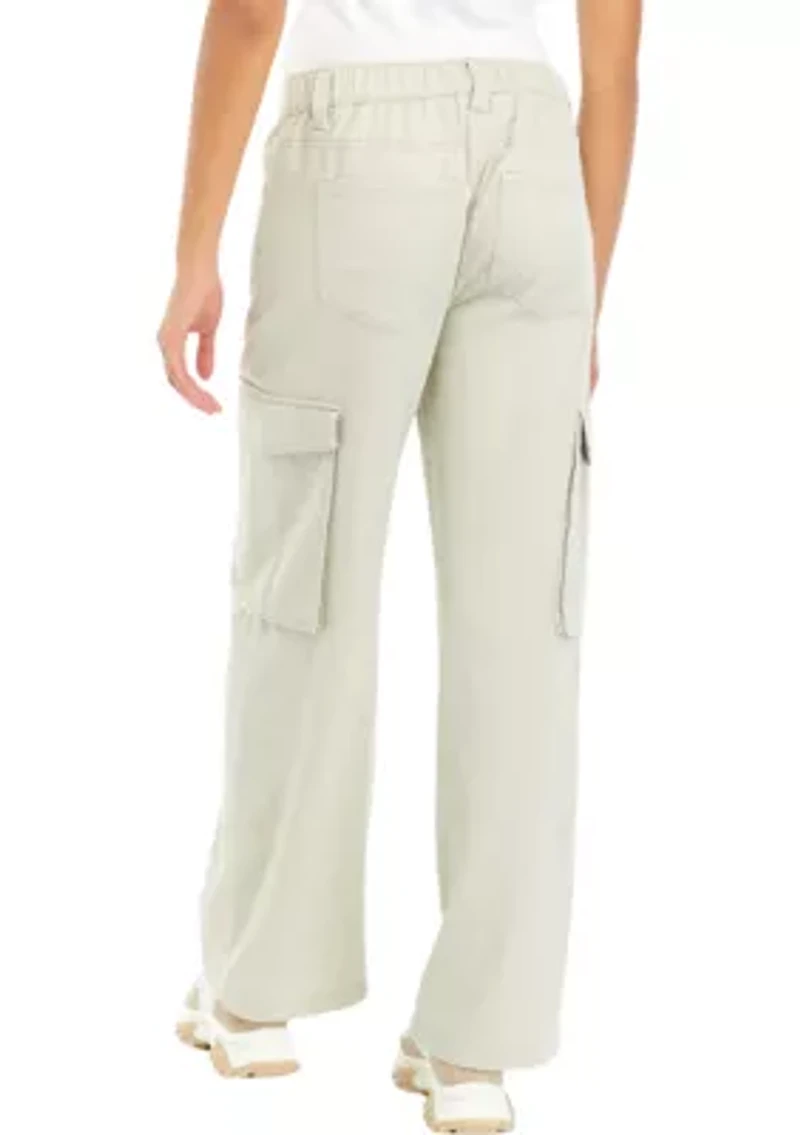 Juniors' Wide Leg Cargo Pants