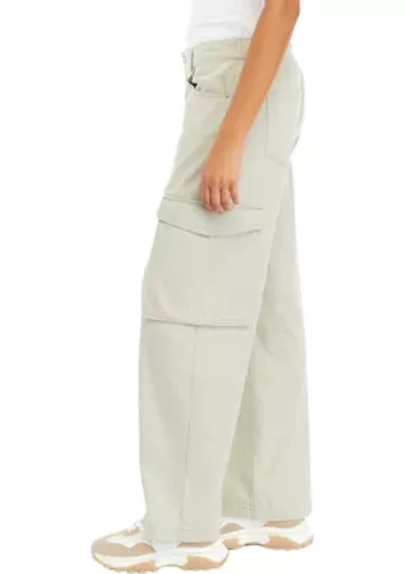 Juniors' Wide Leg Cargo Pants