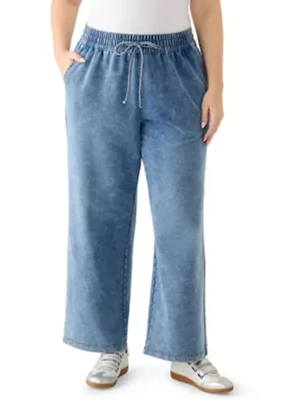 Plus Cozy Wide Leg Jeans