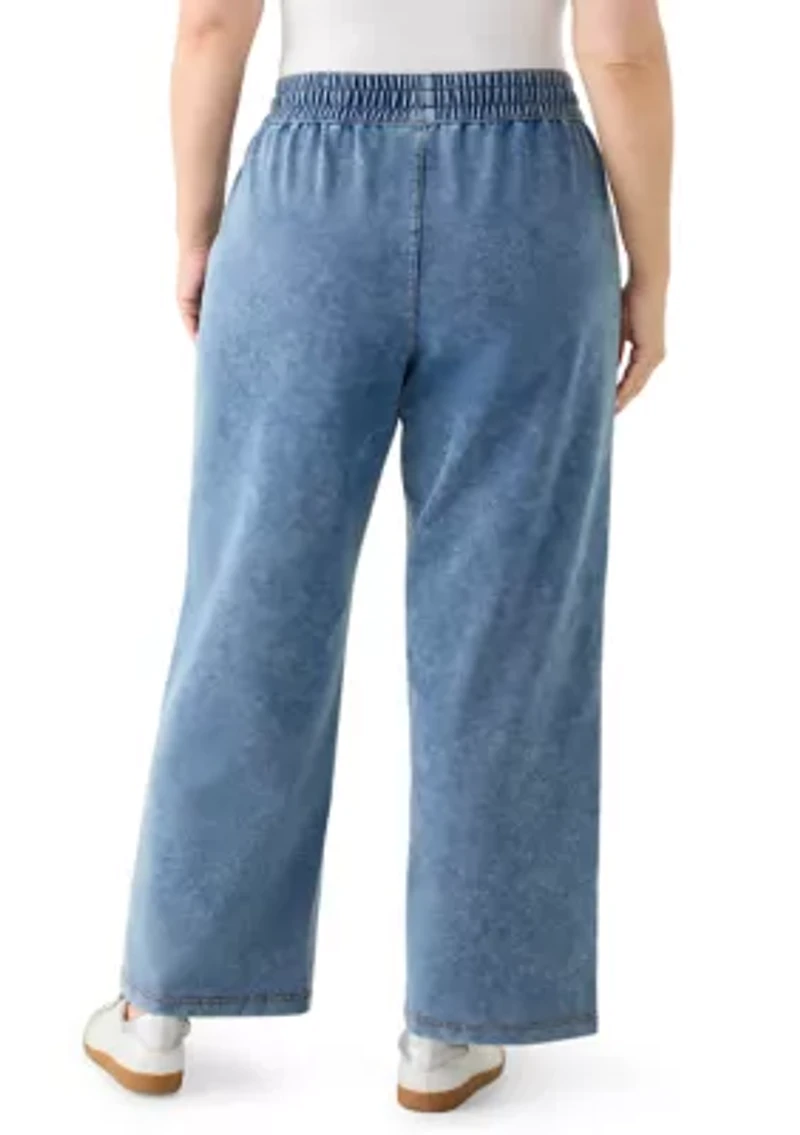 Plus Cozy Wide Leg Jeans