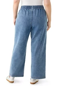 Plus Cozy Wide Leg Jeans