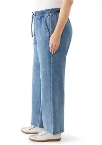 Plus Cozy Wide Leg Jeans
