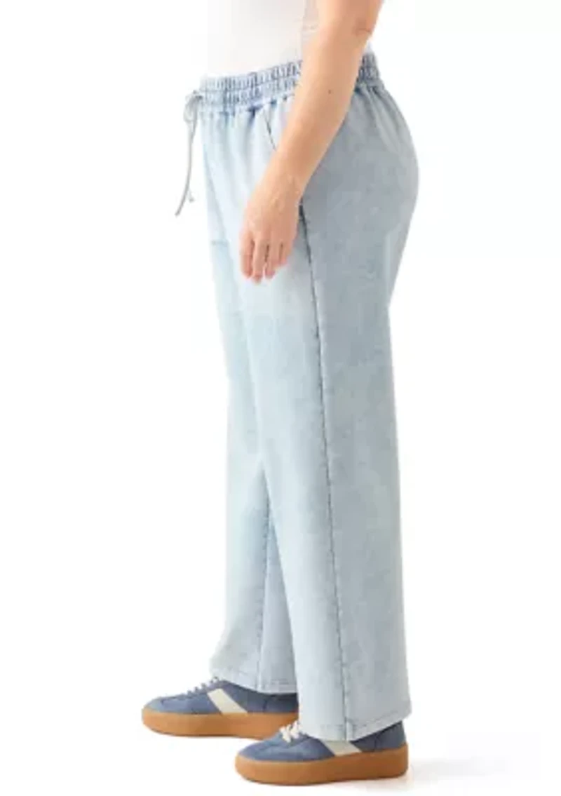 Plus Cozy Pull-On Jeans