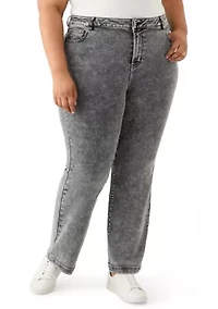 Plus Washed Black Cozy Jeans