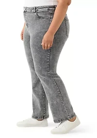 Plus Washed Black Cozy Jeans