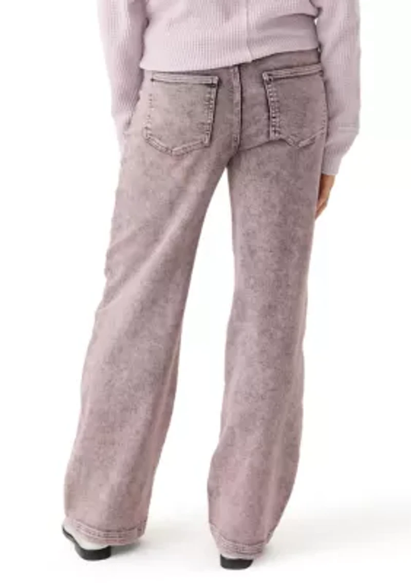 Women's Cozy Denim Wide Leg Jeans