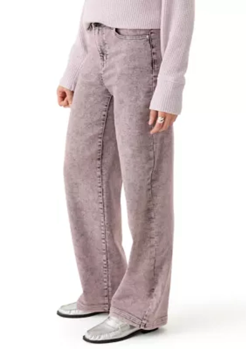 Women's Cozy Denim Wide Leg Jeans