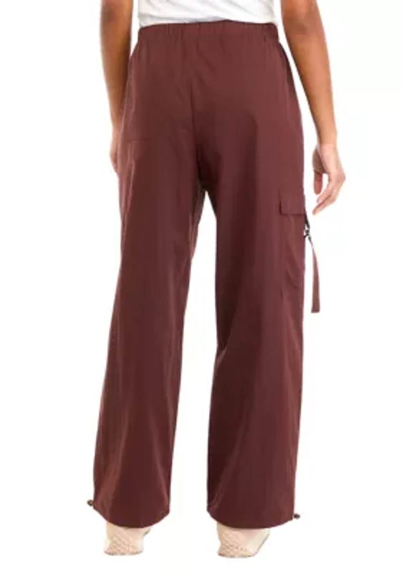 Women's Sueded Nylon Parachute Pants