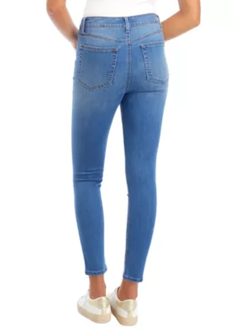 Juniors' High Rise Skinny Jeans