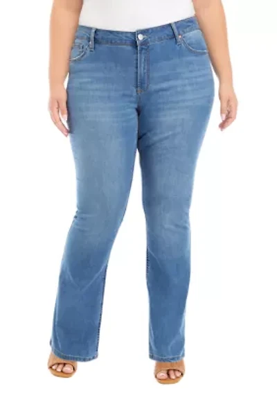 Plus Mid Rise Bootcut Jeans