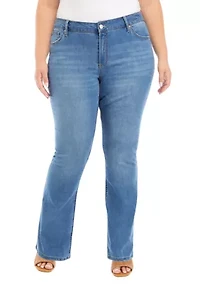 Plus Mid Rise Bootcut Jeans