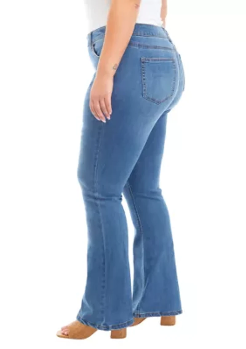 Plus Mid Rise Bootcut Jeans