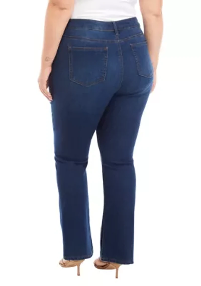 Plus Mid Rise Bootcut Jeans
