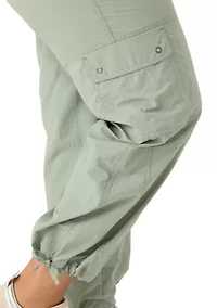 Plus Ribbed Waist Cargo Pants