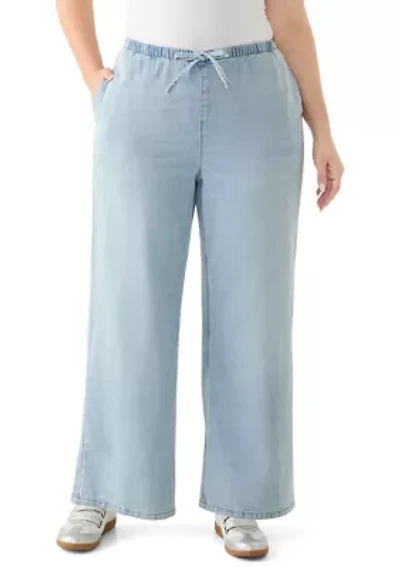 Plus Cozy Wide Legs Pants