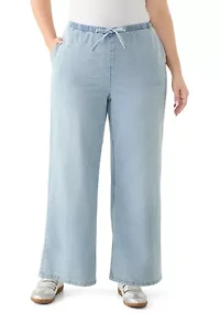 Plus Cozy Wide Legs Pants