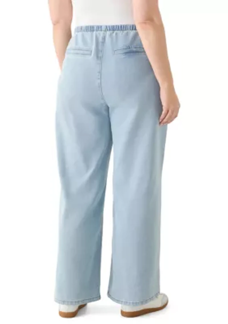 Plus Cozy Wide Legs Pants