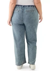 Plus Cozy Pull-On Jeans