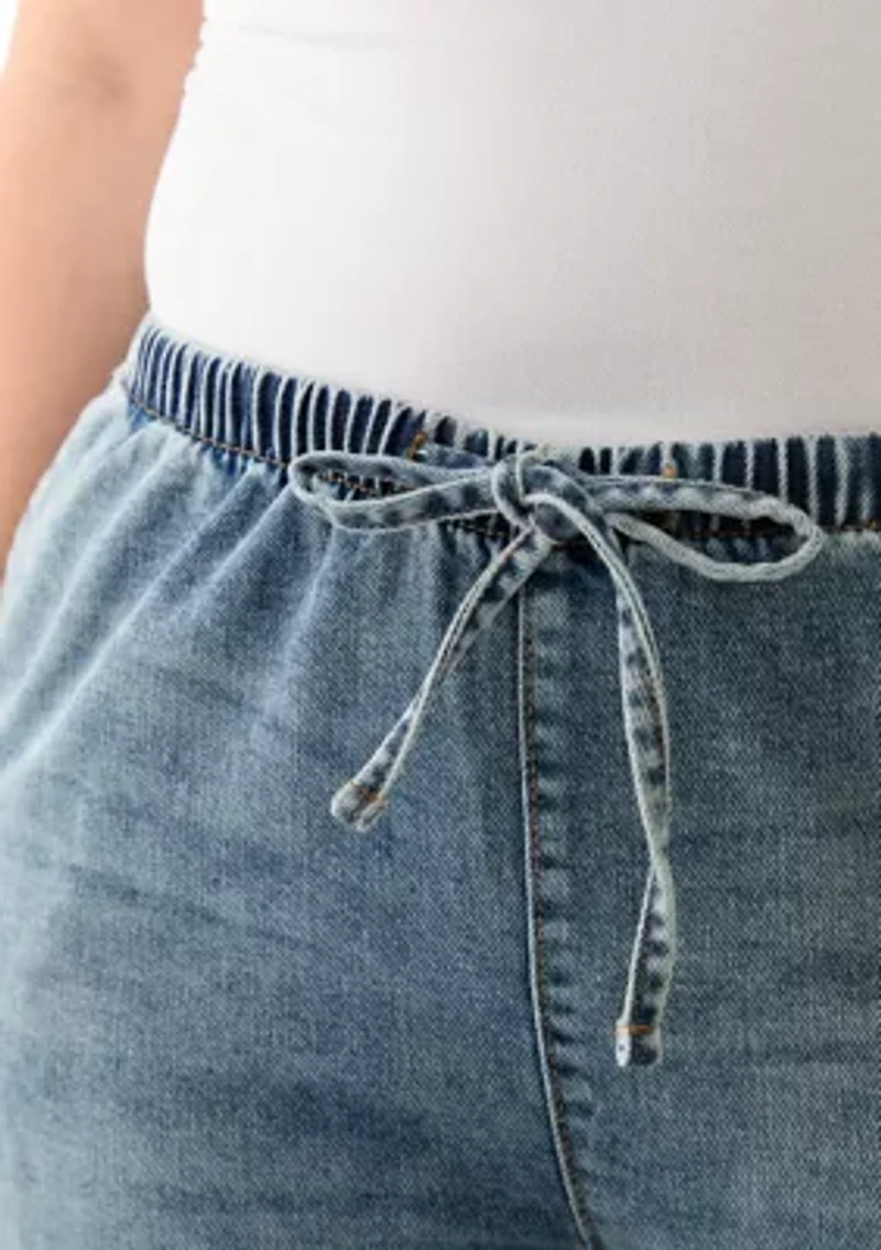 Plus Cozy Pull-On Jeans