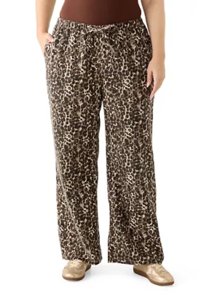 Plus Cozy Wide Leg Jeans