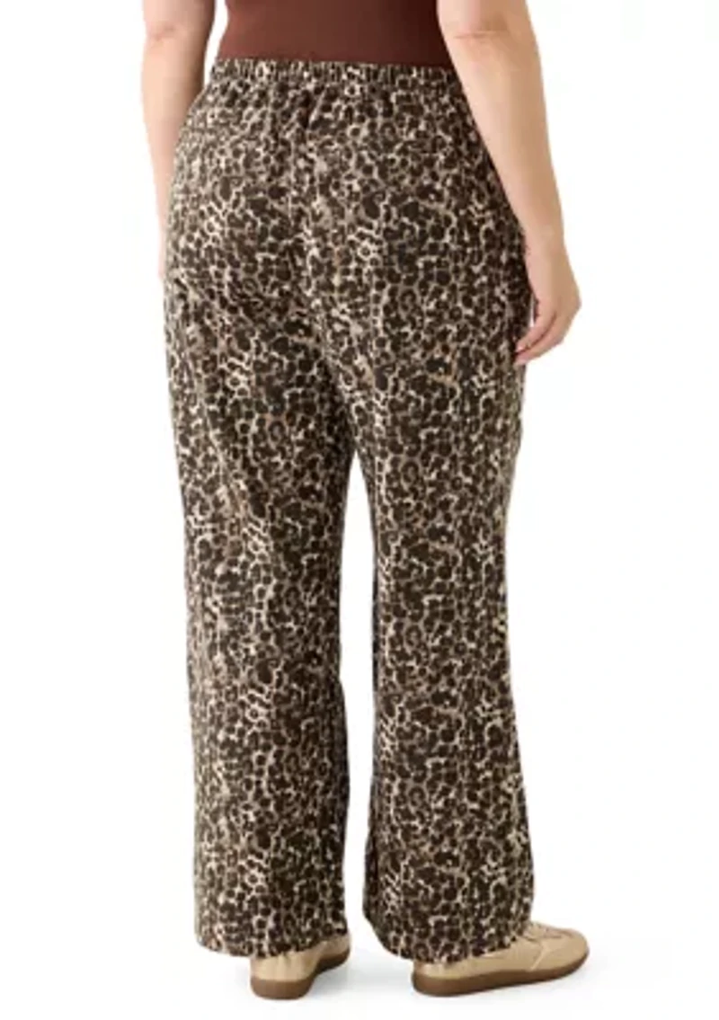 Plus Cozy Wide Leg Jeans