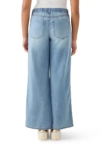 Women's Elastic Back Wide Leg Jeans