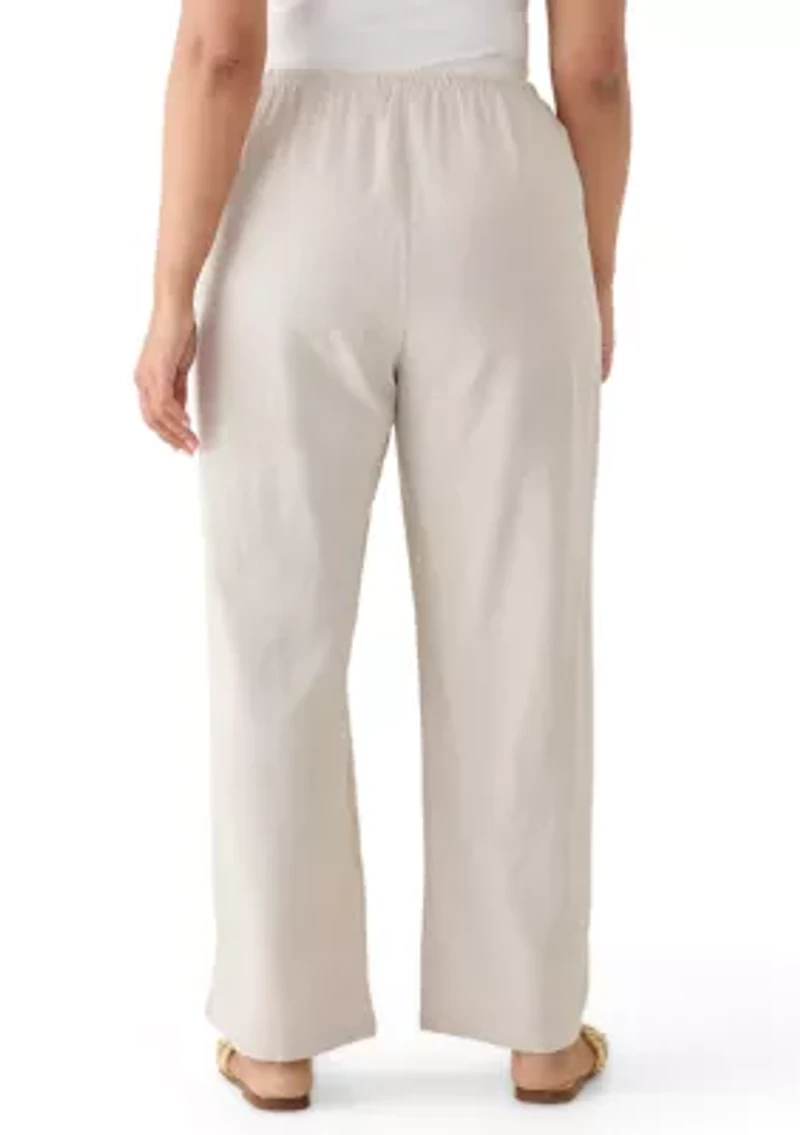 Plus Linen Pants