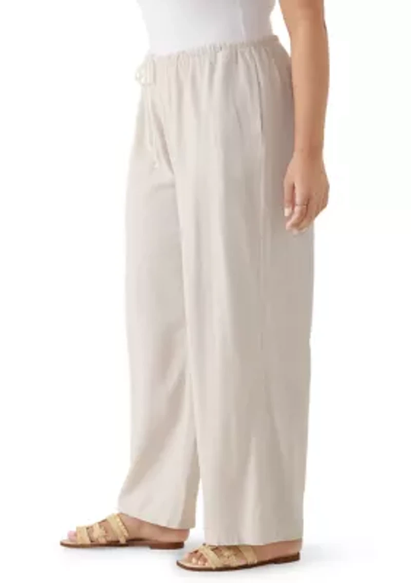 Plus Linen Pants