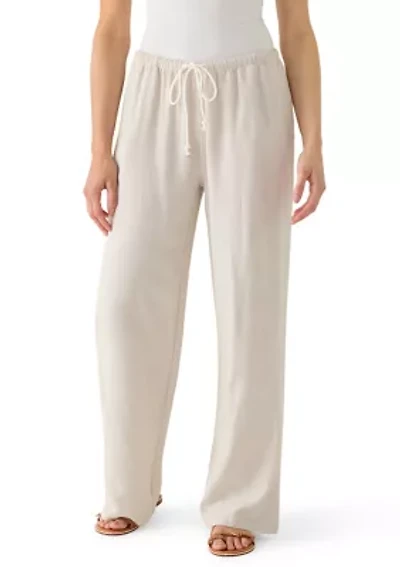 Women's Mid-Rise Striped Pants