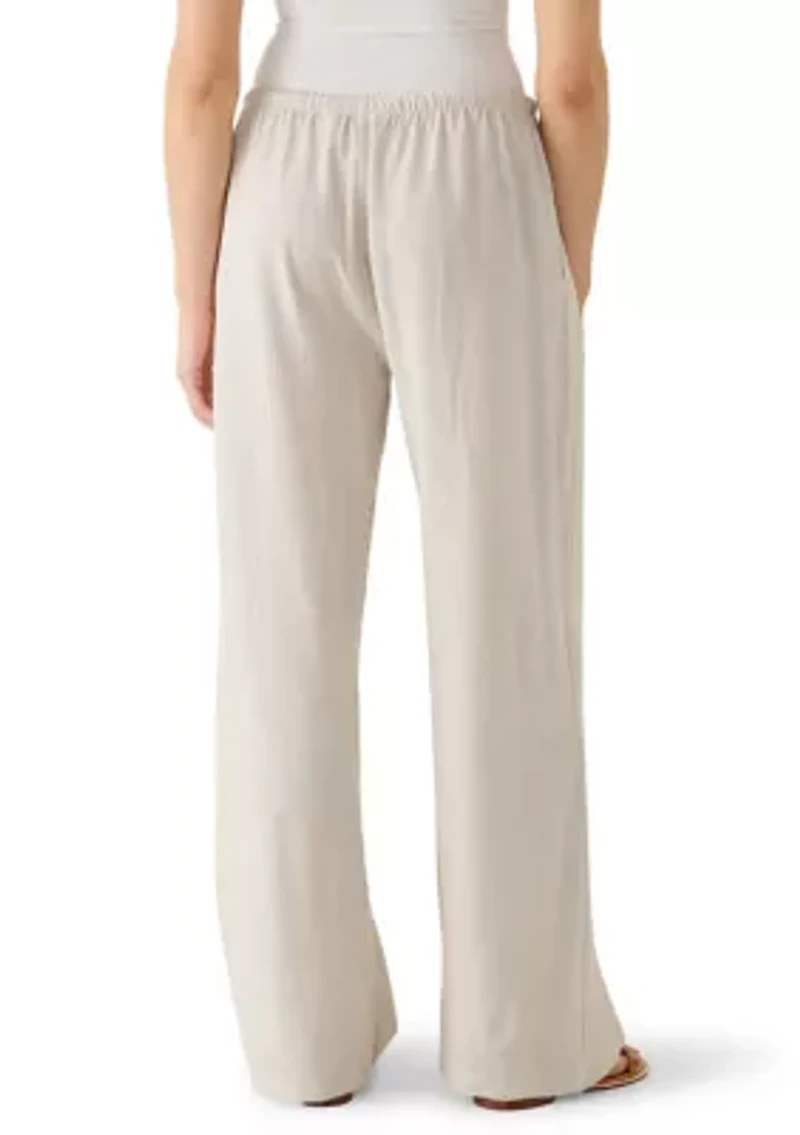 Women's Mid-Rise Striped Pants