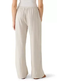 Women's Mid-Rise Striped Pants