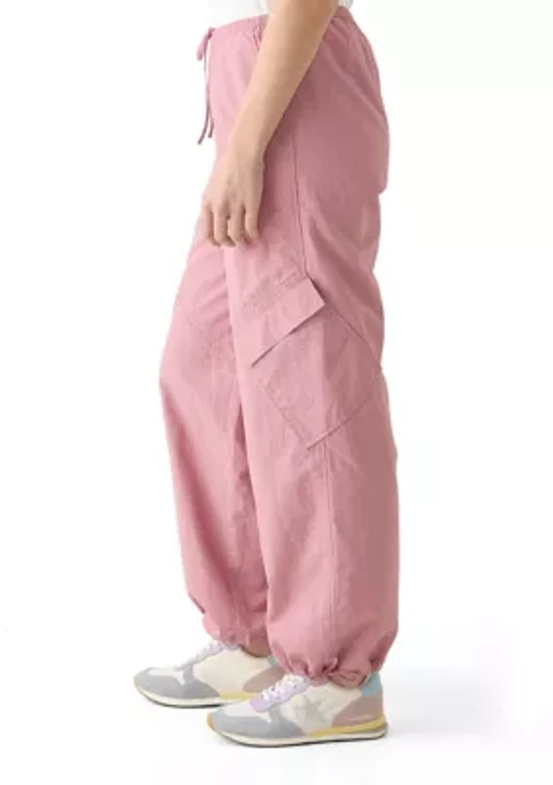 Women's Angled Pocket Cargo Parachute Pants