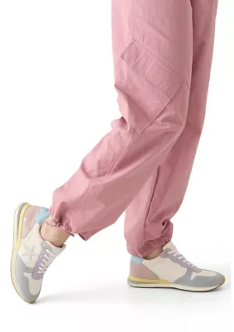 Women's Angled Pocket Cargo Parachute Pants