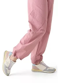 Women's Angled Pocket Cargo Parachute Pants