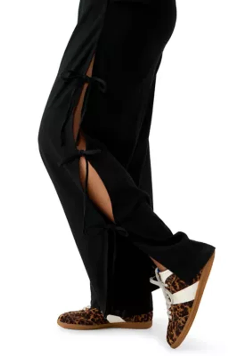 Women's Side Tie Pull On Linen Pants